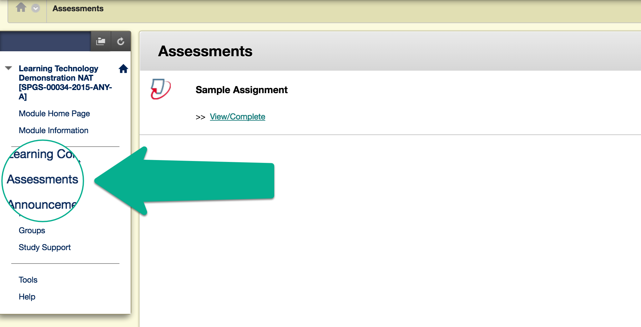 KLE Assessments folder screenshot